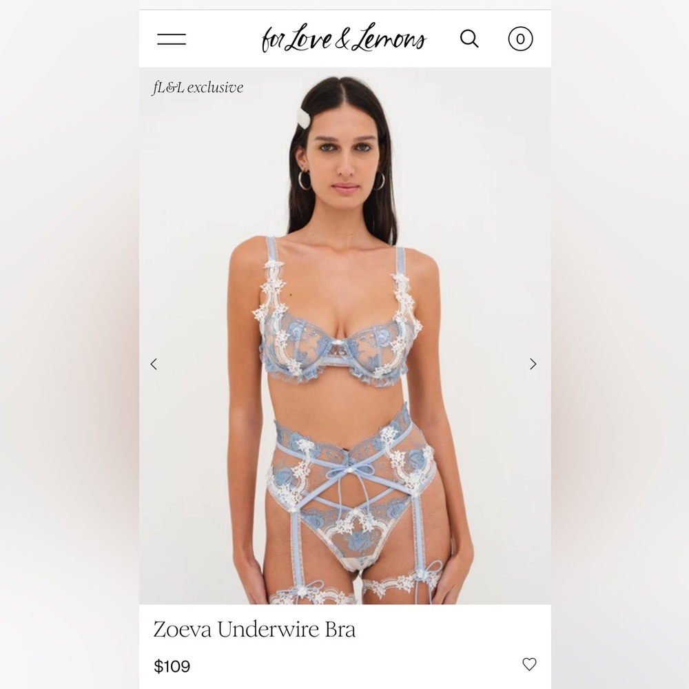 Zoeva Underwire Bra - For Love and Lemons